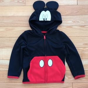 DISNEY Mickey mouse fleece zip up jacket kids